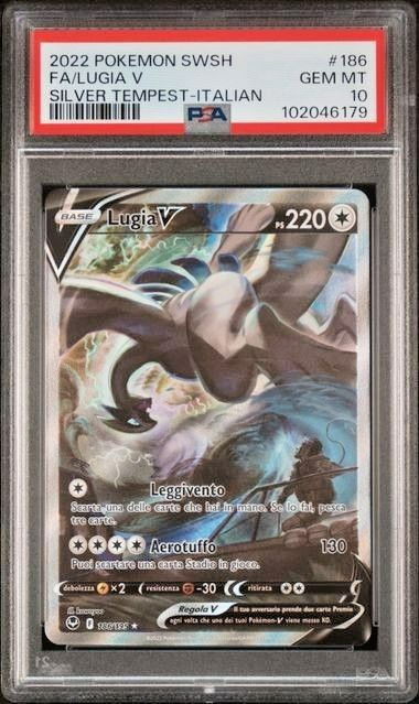 Pokemon Card Lugia V 186/195 Tempesta Argentata ITA italiano Gem Mint PSA 10