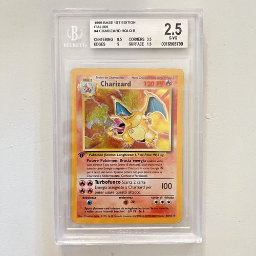 Pokemon Card Charizard 1a Edizione 4/102 Set Base ITA italiano BGS 2.5 2 3