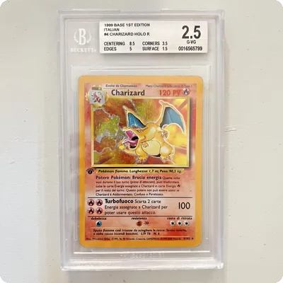 Pokemon Card Charizard 1a Edizione 4/102 Set Base ITA italiano BGS 2.5 2 3