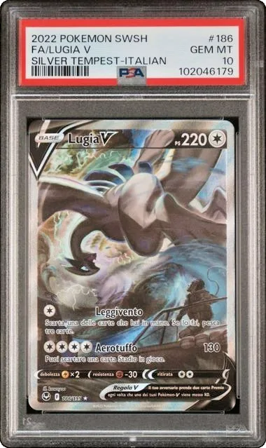 Pokemon Card Lugia V 186/195 Tempesta Argentata ITA italiano Gem Mint PSA 10